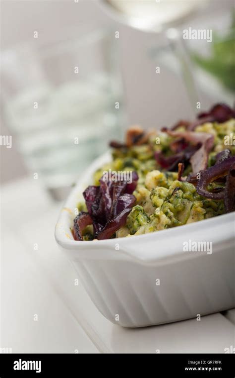 Bavarian Spinach Spaetzle Stock Photo Alamy
