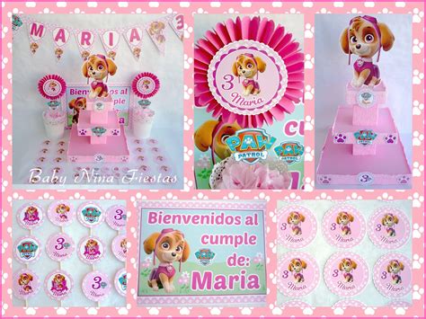 Baby Nina Fiestas Kit De Cumplea Os Skye Patrulla Canina Para Mar A