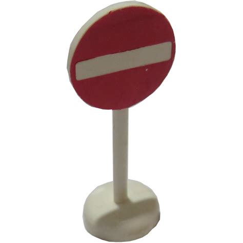 Lego White Road Sign With No Entry Pattern Brick Owl Lego Marketplace