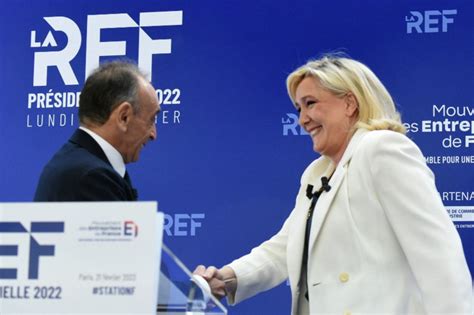 Pr Sidentielle Le Pen Et Zemmour Se Sont Serr S La Main