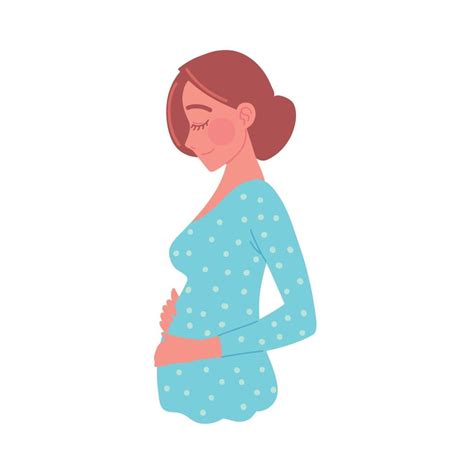 Pregnant Woman Isolated 16756137 Vector Art At Vecteezy