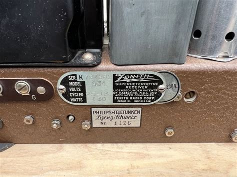 Röhrenradio Chassis Zenith Modell 934 Jahrgang 1934 Kaufen Auf Ricardo