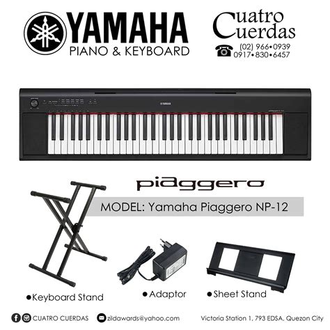 Yamaha Piaggero NP12 61 Keys Piano STyle Keyboard Lazada PH