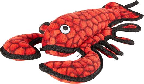 Tuffys Ocean Creatures Larry Lobster Squeaky Plush Dog Toy