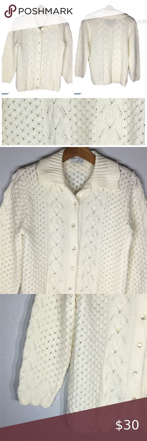 Vintage Ilgwu 70s Grandma Knit Sweater Cardigan Grandma Sweater