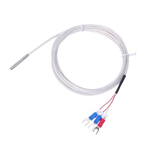 Rtd Pt100 Temperature Sensor Probe Waterproof Stainless Steel Thermistor Three