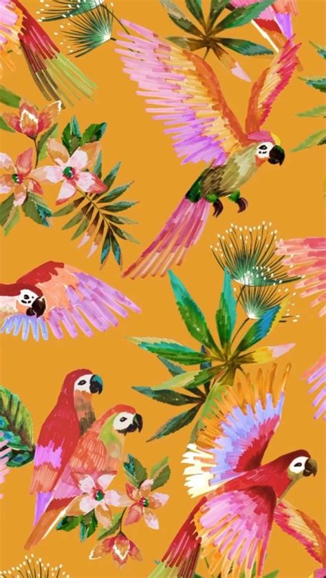 Wallpaper Farm Ilustra Es Florais Estampas Tropicais