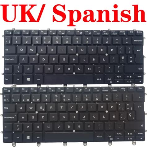 New UK Spanish SP Laptop Keyboard For DELL XPS 13 9365 P71G 0WPCF9