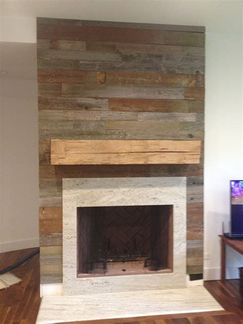 Reclaimed Wood Fireplace Surround And Mantel Fireplaces Pinterest