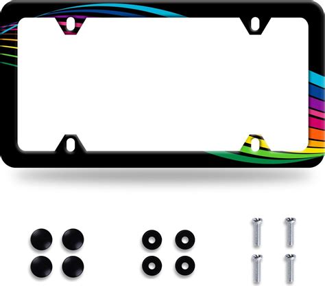 Amazon Rainbow License Plate Frame Rainbow Ribbons Gay Pride