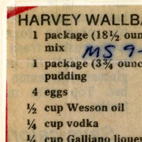 Harvey Wallbanger Cake Historic Recipe Cupcake Cakes Vintage