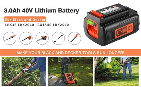 Antrobut 3000mah 40v For Black And Decker Battery Lbx1540 Lbx2040