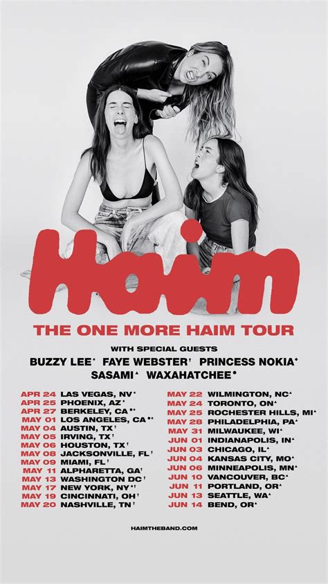 Haim 2024 Tour Dates Shea Yettie