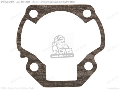 5981135100 Gasket Cylinder Mca Yamaha Buy The 598 11351 00 At CMSNL