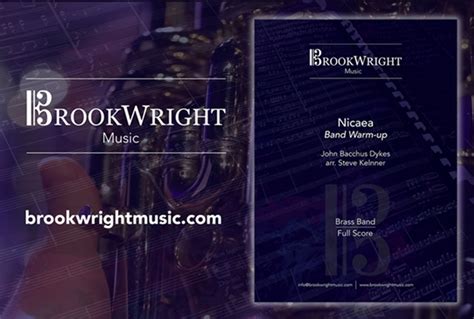 Brookwright Music Nicaea Band Warm Up John Bacchus Dykes Arr Steve