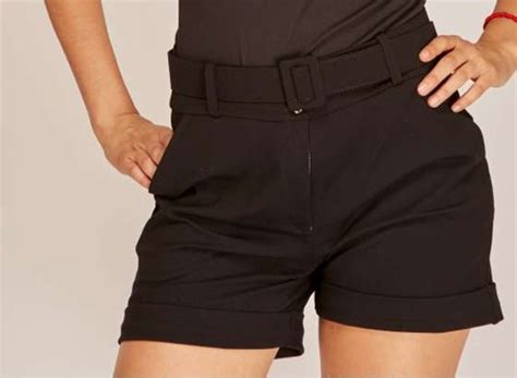 Venta Short De Vestir Negro Mujer En Stock