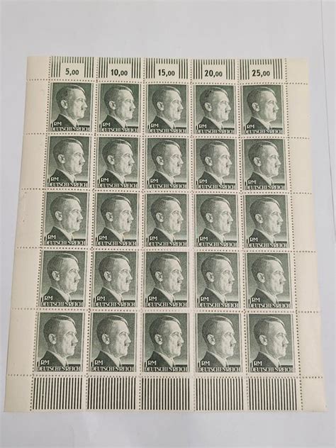 Duitse Rijk 1942 1944 Hitler 1 5 Mark Entire Sheets Catawiki