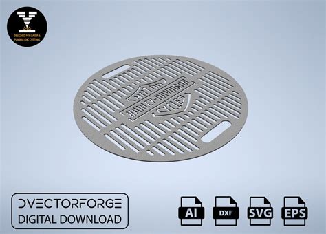 Harley Round Cooking Grate Dxf File For Weber Charcoal Grills Grill