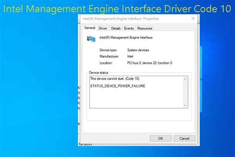 5 Ways to Fix Intel Management Engine Interface Driver Code 10