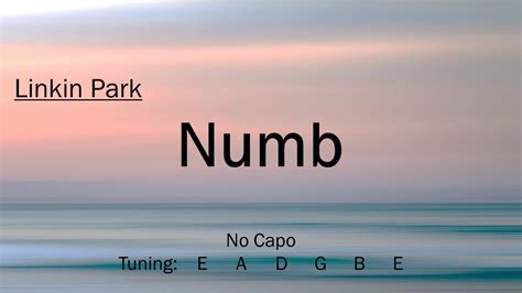 Numb Linkin Park Chords And Lyrics Youtube Music