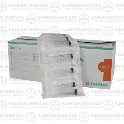 Jeringa Braun 10ml de 3 cuerpos Luer excéntrico Caja 100 Uds Sanisus