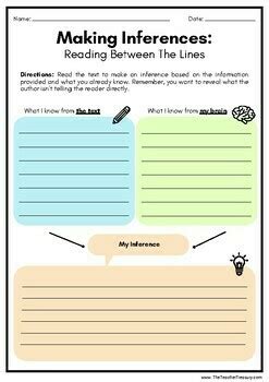 Graphic Organizer: Making Inferences III by The Teacher Treasury