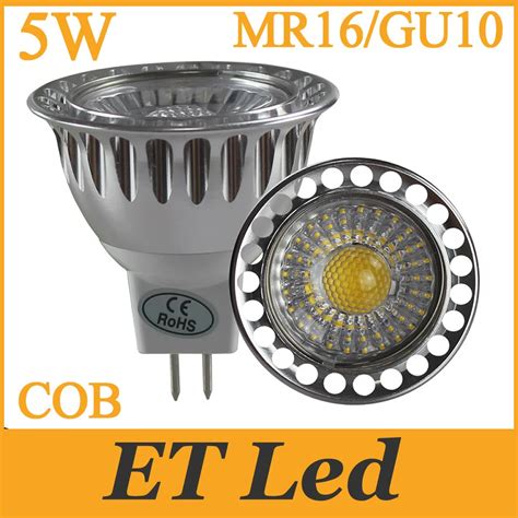 Ac 85 265v Gu10 Mr16 12v Dimmable Led Spotlights Bulb Cob 5w 60 Beam