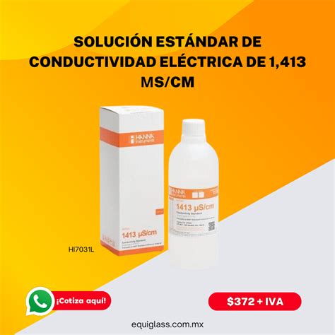 Soluci N Est Ndar De Conductividad El Ctrica De S Cm Est Ndar De