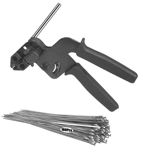 Stainless Steel Cable Tie Gun With Pcs Stainless Steel Cable Ties