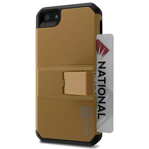 CoverON® For Apple iPhone SE Case SecureCard Credit Card Wallet Hybrid ...