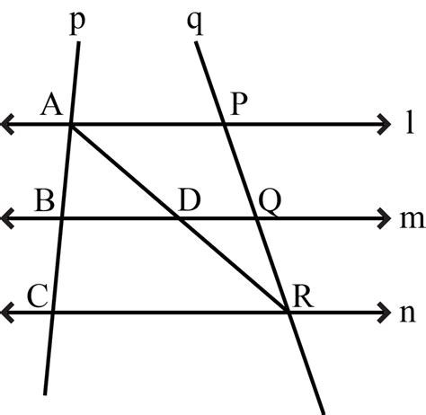 In The Follow Diagram Lines L M And N Are Parallel To Each Other Two