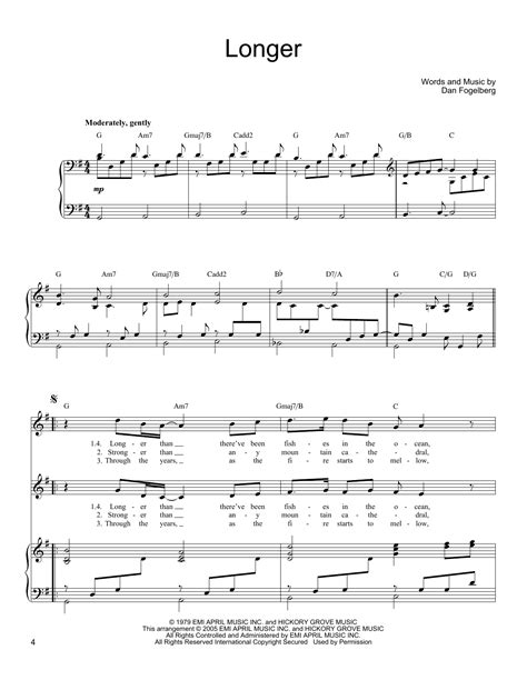 Longer By Dan Fogelberg Sheet Music For Vocal Duet At Sheet Music Direct