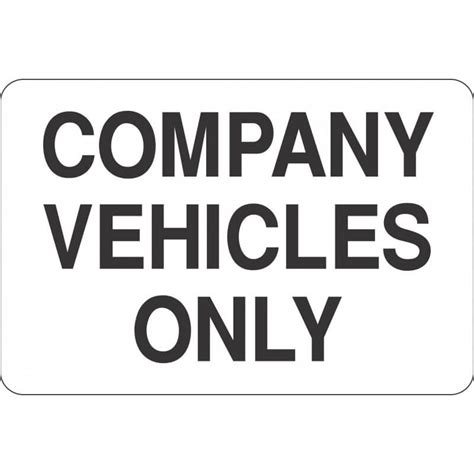 Company Vehicles Only Safety Signs Australia By Signsmart