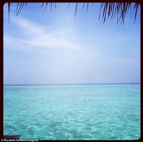 Bump At Sea Rochelle Humes Tweets A Hint Of Her Expectant State In Bikini On Belated Maldives