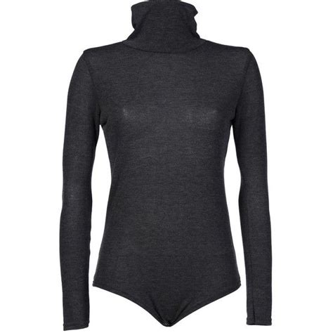 Boutique De La Femme Turtleneck Long Sleeve Tops Long Sleeve Bodysuit Grey Turtleneck Sweater