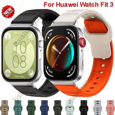 Silicone Strap For Huawei Watch Fit 3 Smartwatch Replacement Wristband