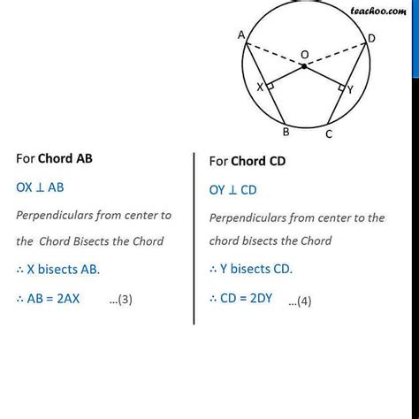 Theorem Chords Equidistant From Centre Of Circle Are Equal Vide