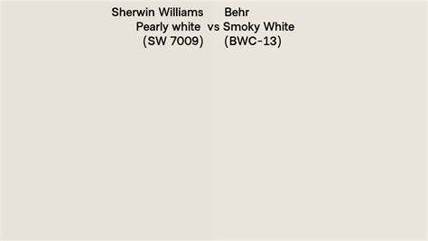 Sherwin Williams Pearly White Sw Vs Behr Smoky White Bwc