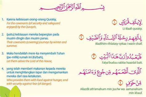 Keutamaan Dan Khasiat Surah Al Quraisy