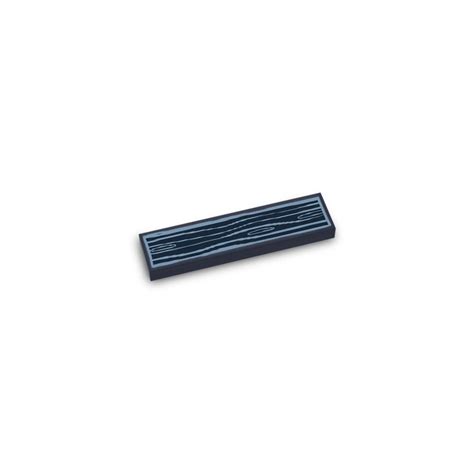 Blue Wood Board Printed On Lego® Brick 1x4 Earth Blue
