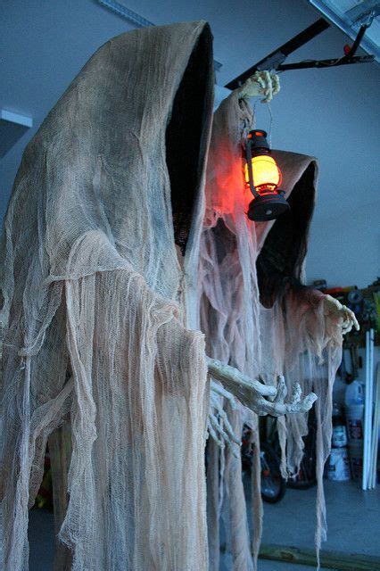 Cloaked Ghosts 1 And 2 Haunted House Diy Halloween Haunted Houses