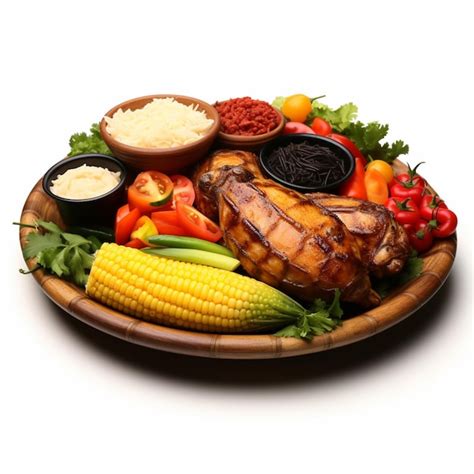 premium ai image national food  malawi  white background high