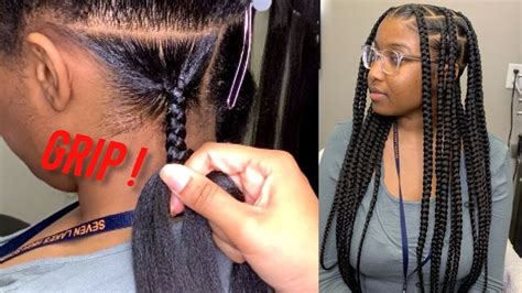 Flat Large Knotless Braids Details And Tips For Beginners Youtube
