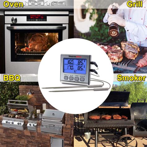 Thermopro Tp17 Dual Probe Cooking Meat Thermometer Large Lcd Backlight Food Grill Thermometer