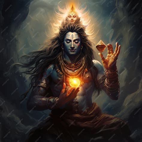 Premium Photo Lord Mahadev God Shiv Poster Design For Wallpaper