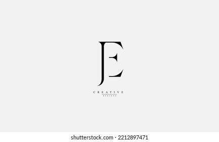 Alphabet Letters Initials Monogram Logo Je Stock Vector Royalty Free