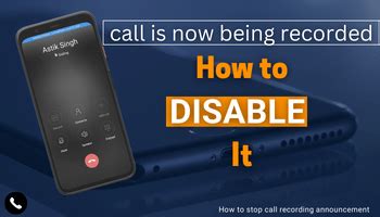 How To Disable This Call Is Now Being Recorded