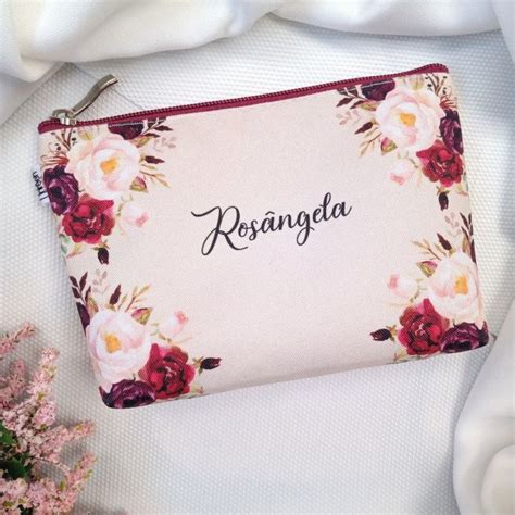 Nécessaire Marsala Fundo Nude Elo7 Produtos Especiais