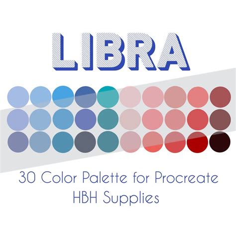 Libra Colors Procreate Palette Procreate Colors Procreate | Etsy in ...