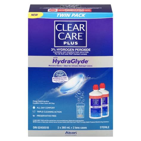 Clear Care Plus Hydra Glyde Moisture Matrix Twin Pack Mcknights Pharmacy